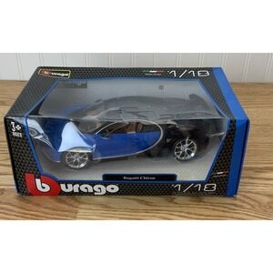 Bburago 2016 Bugatti Chiron Blue 1/18 Diecast Model Car